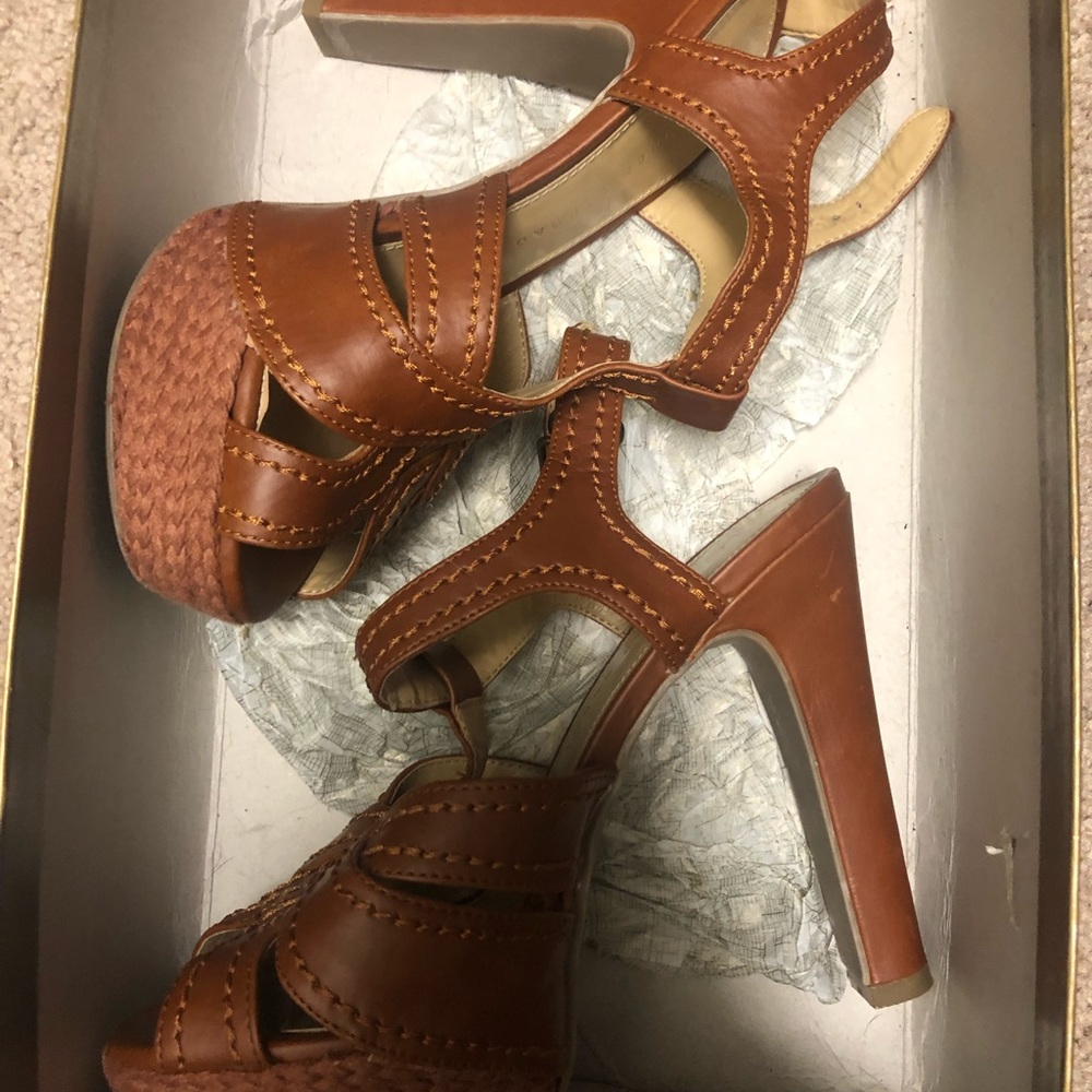 Lauren Conrad Cognac Sky-High heels